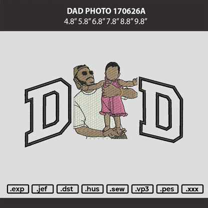 Dad Photo 170626A Embroidery Machine Design File