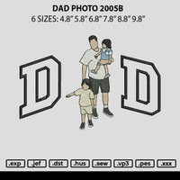 Dad Photo 2005b Embroidery File 6 sizes