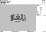 Dad 2025 Embroidery File 6 sizes
