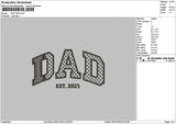 Dad 2025 Embroidery File 6 sizes