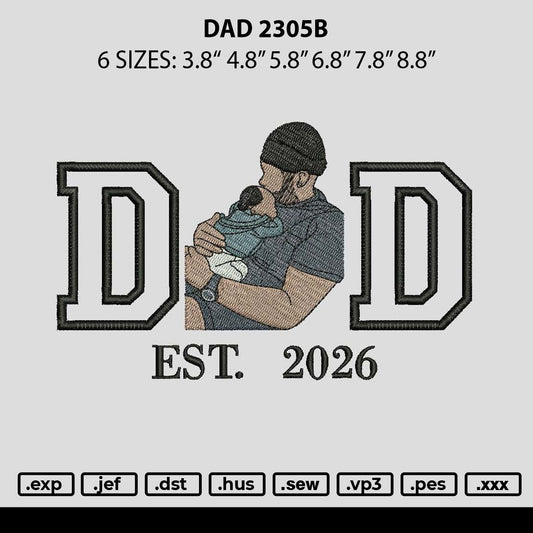 Dad 2305b Embroidery File 6 sizes
