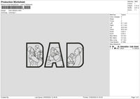Dad 3024c Embroidery File 6 sizes