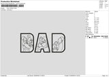 Dad 3024c Embroidery File 6 sizes