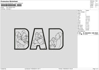 Dad 3024c Embroidery File 6 sizes
