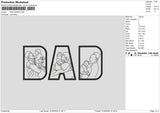 Dad 3024c Embroidery File 6 sizes