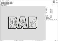 Dad3024c Embroidery File 6 sizes