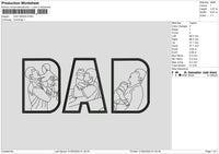 Dad 3024c Embroidery File 6 sizes