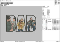 Dad 3008 Embroidery File 6 sizes