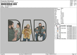 Dad 3008 Embroidery File 6 sizes