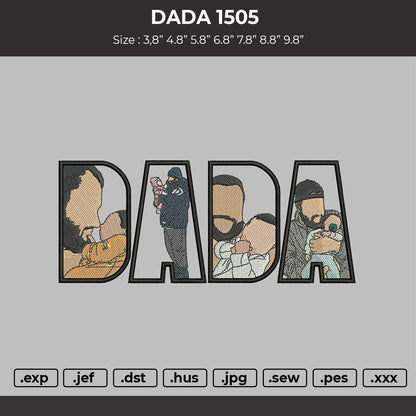 Dada 1505 Embroidery File 6 sizes
