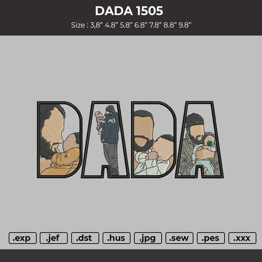 Dada 1505 Embroidery File 6 sizes