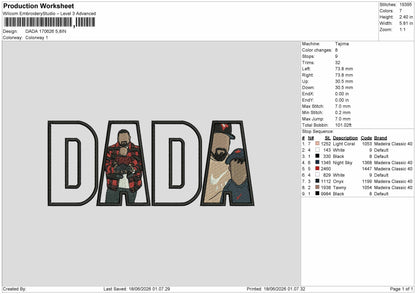 Dada Photo 170626B Embroidery Machine Design File