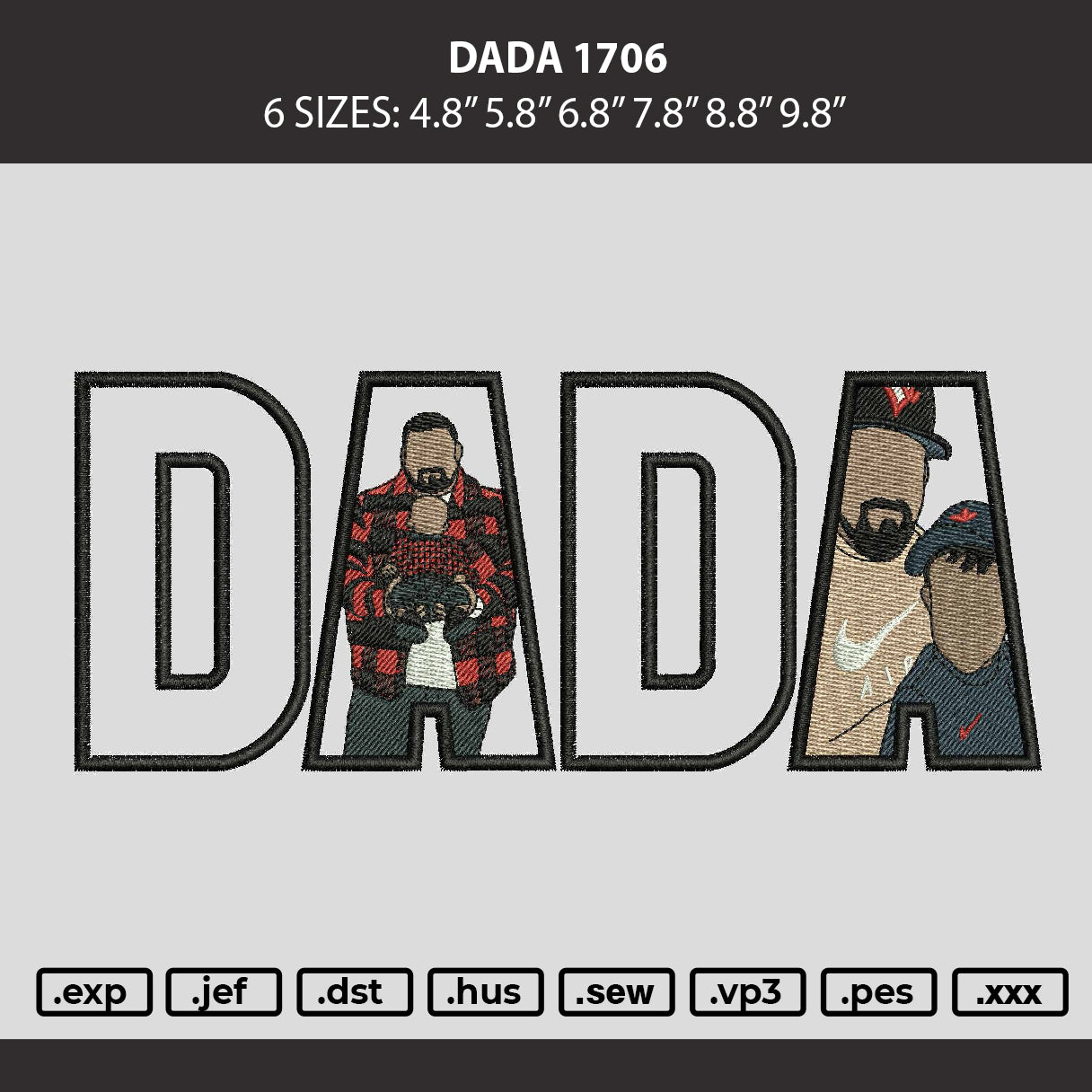 Dada Photo 170626B Embroidery Machine Design File