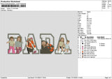 Dada Photoflat 1711 Embroidery File 6 sizes