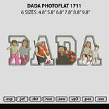 Dada Photoflat 1711 Embroidery File 6 sizes