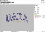 DADA 2025 App Embroidery File 6 sizes