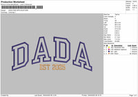 DADA 2025 App Embroidery File 6 sizes