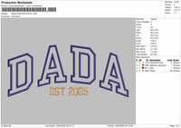 DADA 2025 App Embroidery File 6 sizes