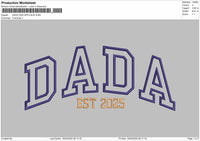 DADA 2025 App Embroidery File 6 sizes