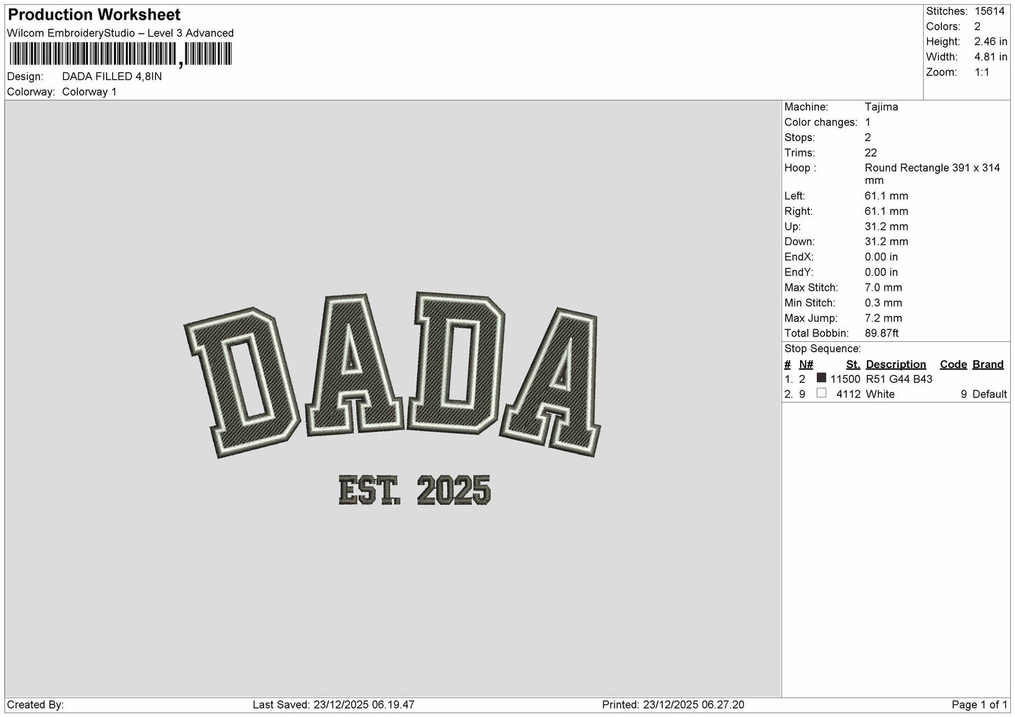 MAMA DADA GRANDMA GRANDPA Embroidery File BUNDLE