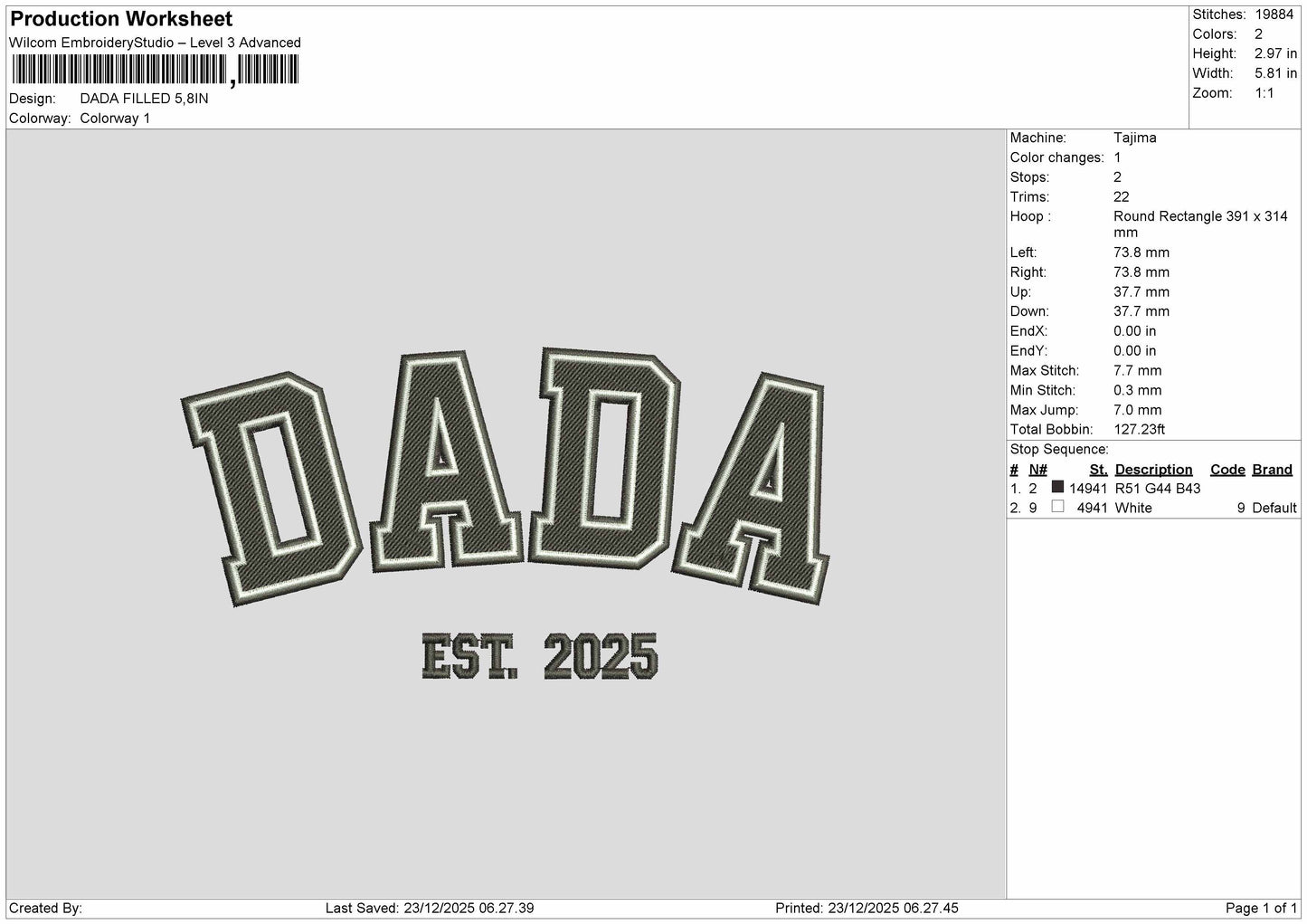 MAMA DADA GRANDMA GRANDPA Embroidery File BUNDLE