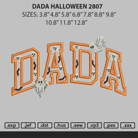 Dada Halloween 2807 Embroidery File 6 sizes