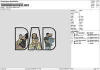 Dad Photo 0406 Embroidery File 6 sizes