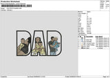 Dad Photo 0406 Embroidery File 6 sizes