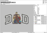 Dad Photo 0406a Embroidery File 6 sizes
