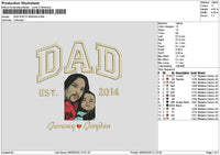 Dad Photo 0605a Embroidery File 6 sizes