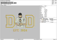 Dad Photo 0606 Embroidery File 6 sizes