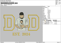 Dad Photo 0606 Embroidery File 6 sizes