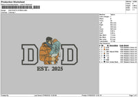 Dad Photo 0706 Embroidery File 6 sizes