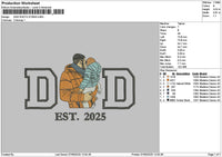 Dad Photo 0706 Embroidery File 6 sizes