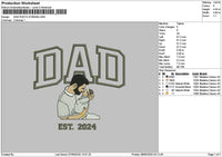 Dad Photo 0706b Embroidery File 6 sizes
