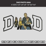 Dad Photo 0706 Embroidery Machine Design File 6 sizes