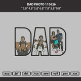Dad Photoline 110626 Embroidery Machine Design File