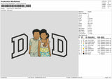 Dad Photo 1406a Embroidery Machine Design File 6 sizes