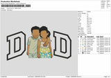 Dad Photo 1406a Embroidery Machine Design File 6 sizes
