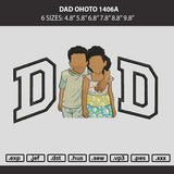 Dad Photo 1406a Embroidery Machine Design File 6 sizes
