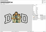 Dad Photo 1406b Embroidery Machine Design File 6 sizes