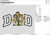 Dad Photo 1406b Embroidery Machine Design File 6 sizes