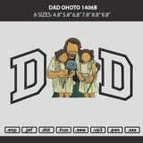 Dad Photo 1406b Embroidery Machine Design File 6 sizes