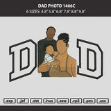 Dad Photo 1406c Embroidery Machine Design File 6 sizes