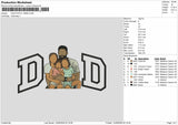 Dad Photo 1406d Embroidery Machine Design File 6 sizes