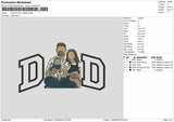 Dad Photo 1406e Embroidery Machine Design File 6 sizes
