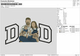 Dad Photo 1406e Embroidery Machine Design File 6 sizes