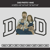Dad Photo 1406e Embroidery Machine Design File 6 sizes