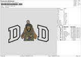 Dad Photo 1406f Embroidery Machine Design File 6 sizes