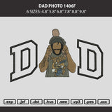 Dad Photo 1406f Embroidery Machine Design File 6 sizes